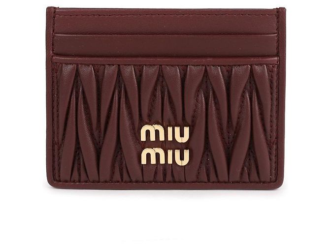 Miu Miu Tarjetero de cuero Napa Roja - vista 3