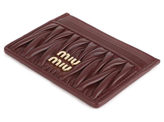 Miu Miu Tarjetero de cuero Napa Roja - vista 6