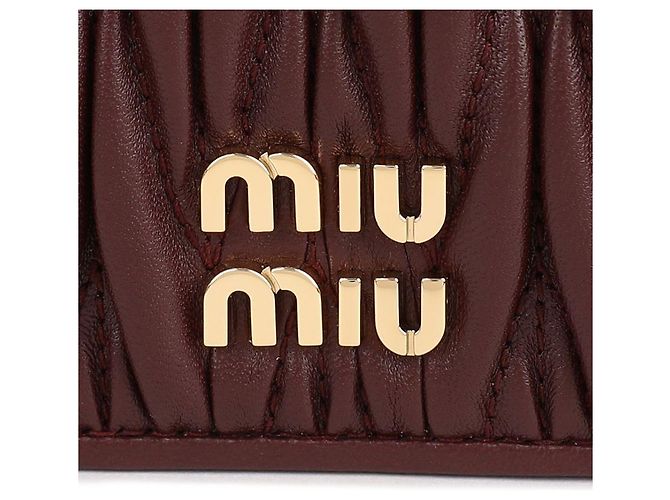 Miu Miu Tarjetero de cuero Napa Roja - vista 9