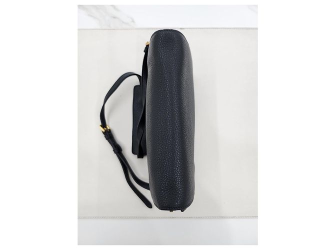 Double Prada Borsa a tracolla incrociata in pelle Dino con doppia tracolla Nero - vista 12