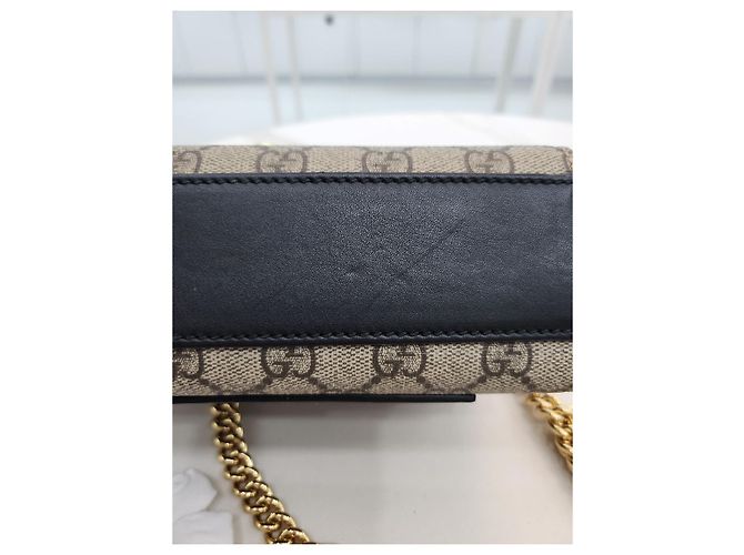 Padlock Gucci Supreme kleine Ketten Schulter-Crossbody-Tasche mit Schloss Braun - Ansicht 23