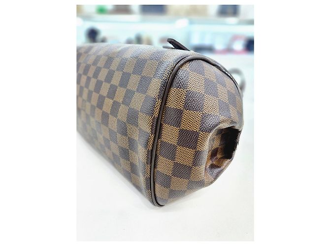 Louis Vuitton Borsa a Spalla Livington Damier Ébène PM Marrone - vista 15