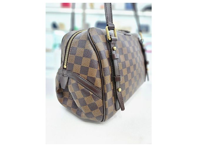 Louis Vuitton Borsa a Spalla Livington Damier Ébène PM Marrone - vista 4