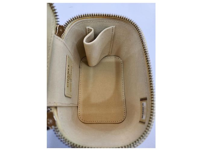 Chanel Borsa a tracolla mini in pelle di agnello con catena Vanity Giallo - vista 24