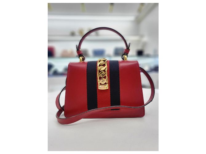 Gucci Mini Borsa Silvi Rossa Tote e Crossbody Rosso - vista 5
