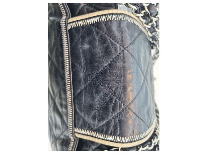 Chanel Borsa a spalla a fisarmonica Est-Ovest Nero - vista 16