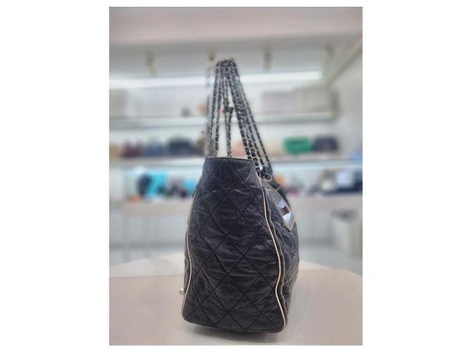 Chanel Borsa a spalla a fisarmonica Est-Ovest Nero - vista 3