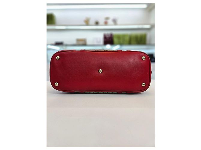 Gucci Borsa a secchiello e borsa a spalla in tela GG Supreme Rosso - vista 13
