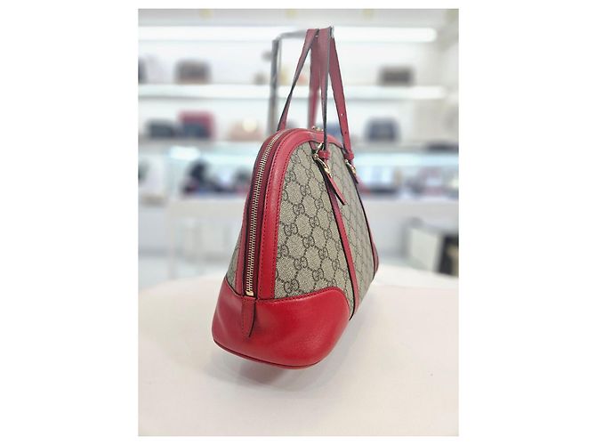 Gucci Borsa a secchiello e borsa a spalla in tela GG Supreme Rosso - vista 4