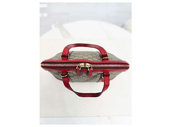 Gucci Borsa a secchiello e borsa a spalla in tela GG Supreme Rosso - vista 9
