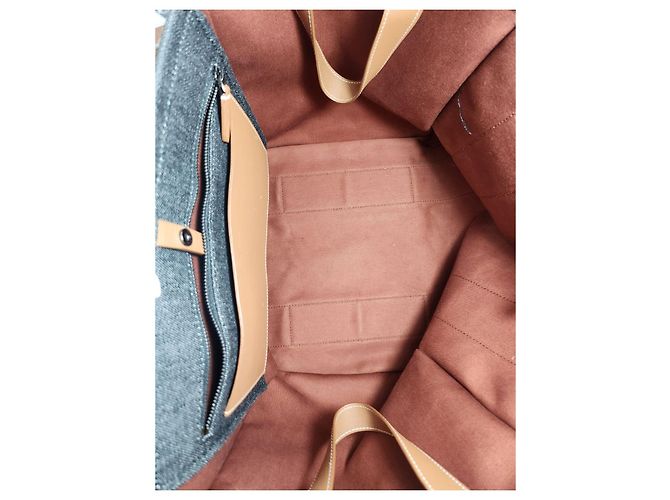 Loro Piana Borsa tote a righe per valigia Blu - vista 19