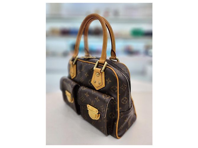 Louis Vuitton Borsa Tote Monogram PM Manhattan Marrone - vista 10