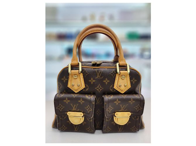 Louis Vuitton Borsa Tote Monogram PM Manhattan Marrone - vista 8