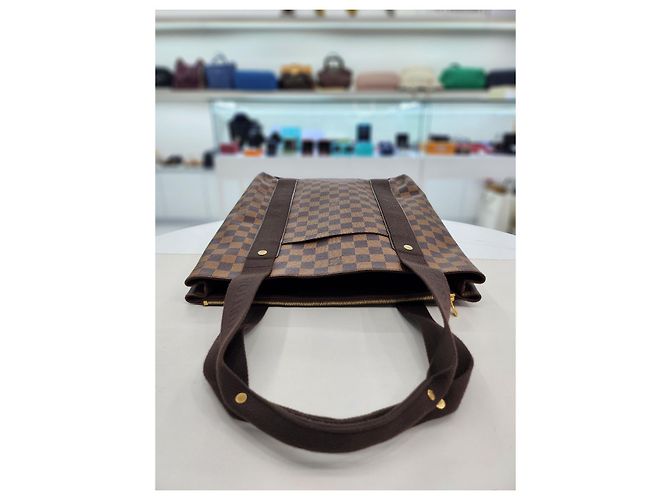 Louis Vuitton Borsa Tote Bourgeois Damier Ebene Marrone - vista 10