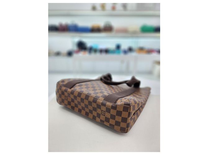 Louis Vuitton Borsa Tote Bourgeois Damier Ebene Marrone - vista 16
