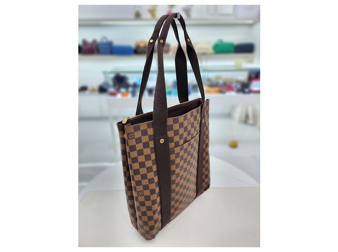 Louis Vuitton Borsa Tote Bourgeois Damier Ebene Marrone - vista 5