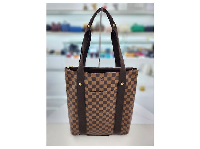 Louis Vuitton Borsa Tote Bourgeois Damier Ebene Marrone - vista 6