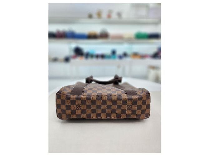 Louis Vuitton Borsa Tote Bourgeois Damier Ebene Marrone - vista 7