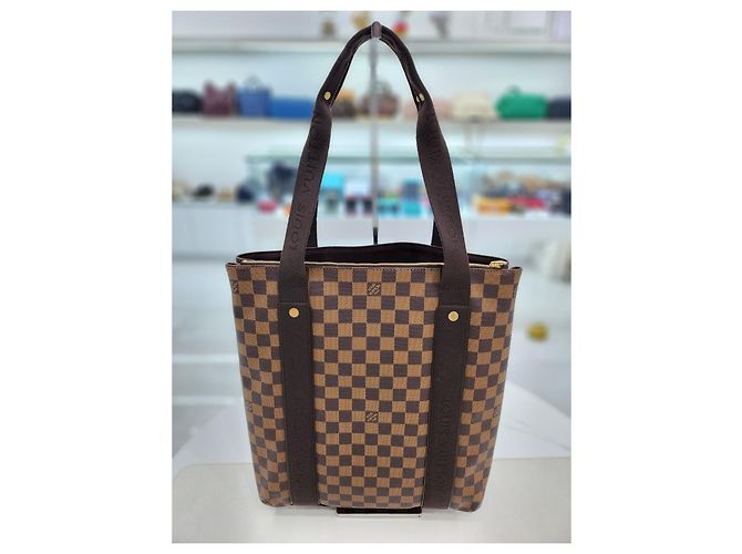 Louis Vuitton Borsa Tote Bourgeois Damier Ebene Marrone - vista 8