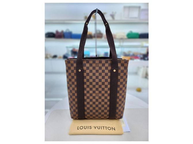 Louis Vuitton Borsa Tote Bourgeois Damier Ebene Marrone - vista 9