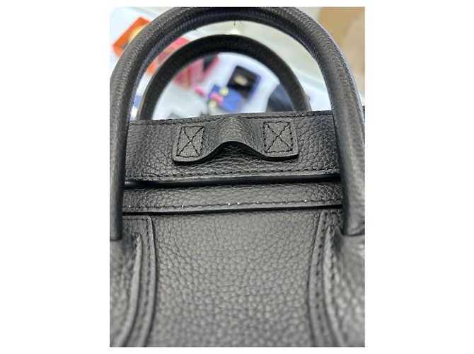 Luggage Céline Borsa a spalla in pelle di vitello Nano Drum Nero - vista 19