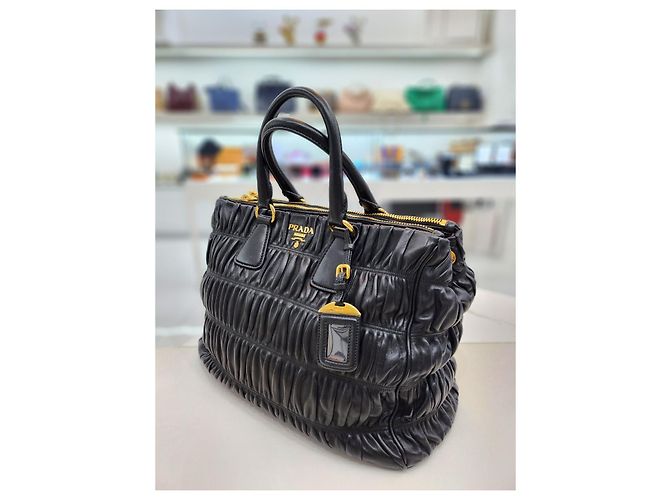 Tote Prada Napa Gofer Tragetasche Schwarz - Ansicht 11