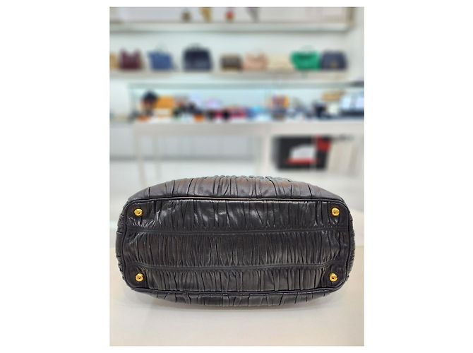 Tote Prada Napa Gofer Tragetasche Schwarz - Ansicht 14