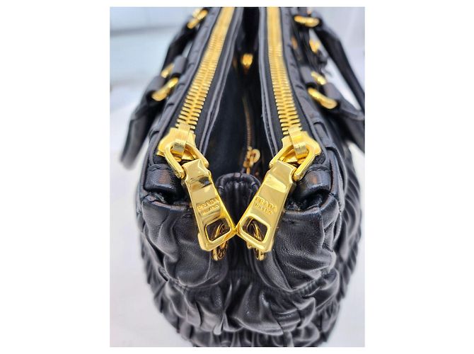 Tote Prada Napa Gofer Tragetasche Schwarz - Ansicht 17