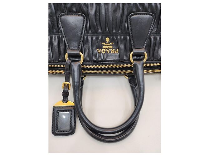 Tote Prada Napa Gofer Tragetasche Schwarz - Ansicht 18