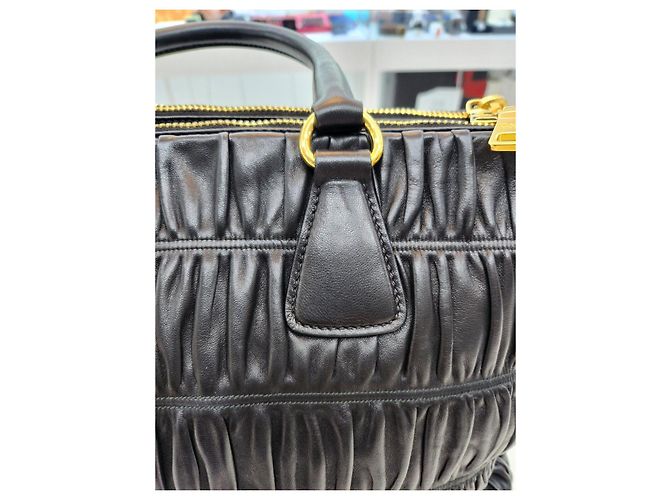 Tote Prada Napa Gofer Tragetasche Schwarz - Ansicht 19