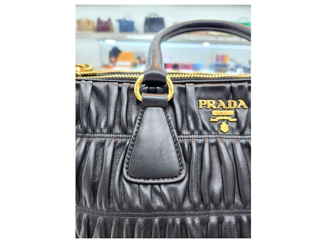 Tote Prada Napa Gofer Tragetasche Schwarz - Ansicht 20