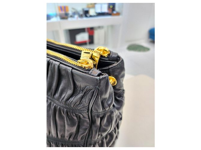 Tote Prada Napa Gofer Tragetasche Schwarz - Ansicht 21