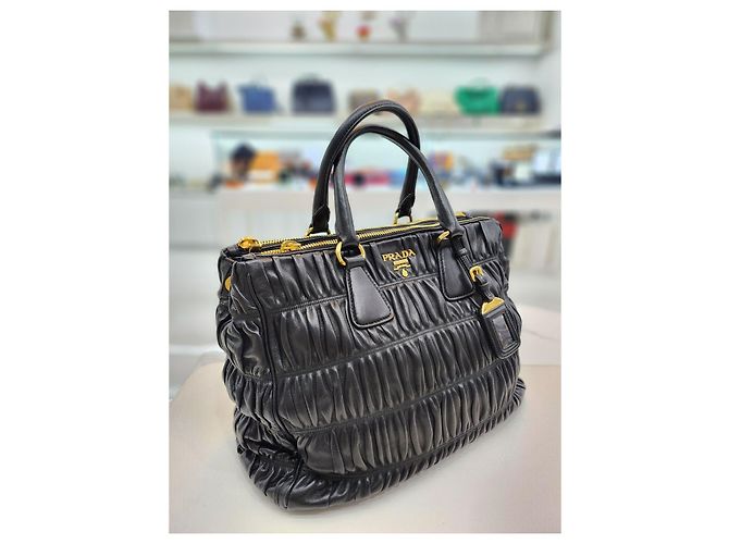 Tote Prada Napa Gofer Tragetasche Schwarz - Ansicht 5