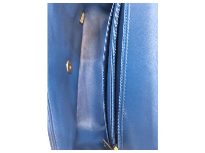 Chanel Borsa a tracolla mini catena dorata classica Blu - vista 8