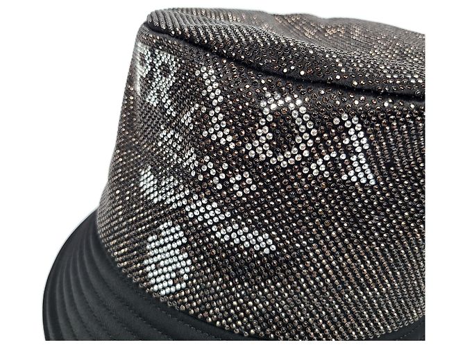 Prada Cappello bucket in nylon con borchie Nero - vista 3