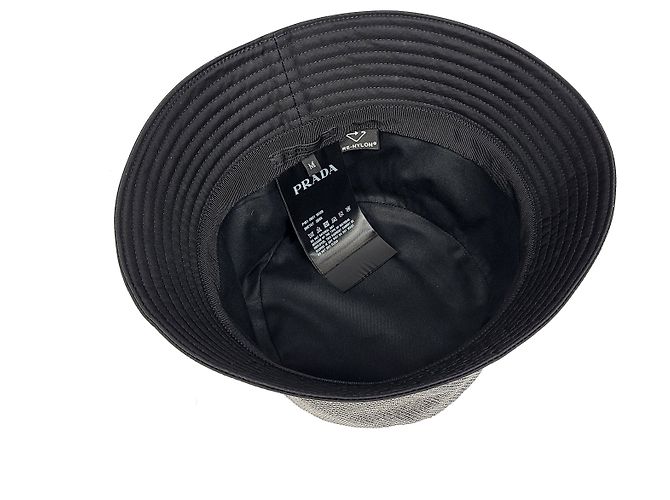 Prada Cappello bucket in nylon con borchie Nero - vista 4