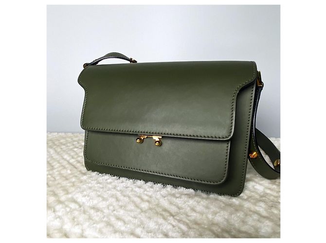 Marni Bolso de hombro mediano Trunk caqui Castaño - vista 4
