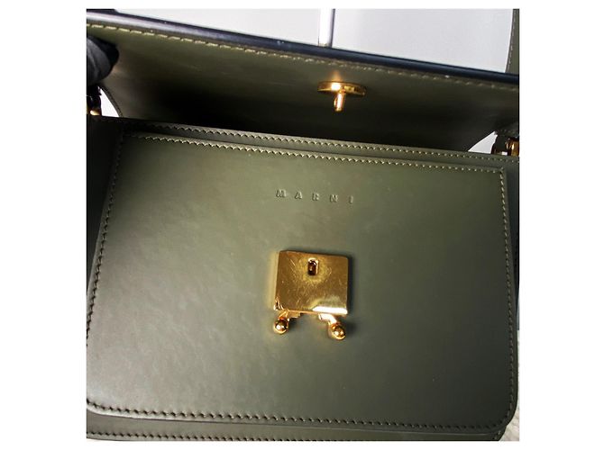 Marni Bolso de hombro mediano Trunk caqui Castaño - vista 5