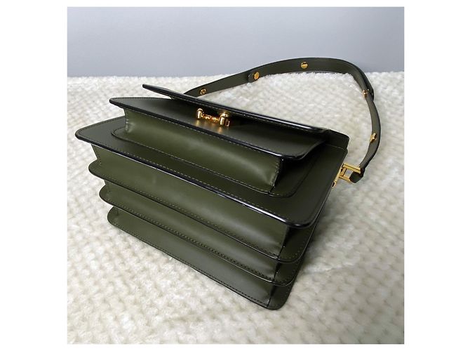 Marni Bolso de hombro mediano Trunk caqui Castaño - vista 7