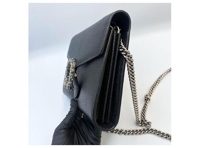 Gucci Mini borsa a tracolla WOC Dionysus nera Nero - vista 3