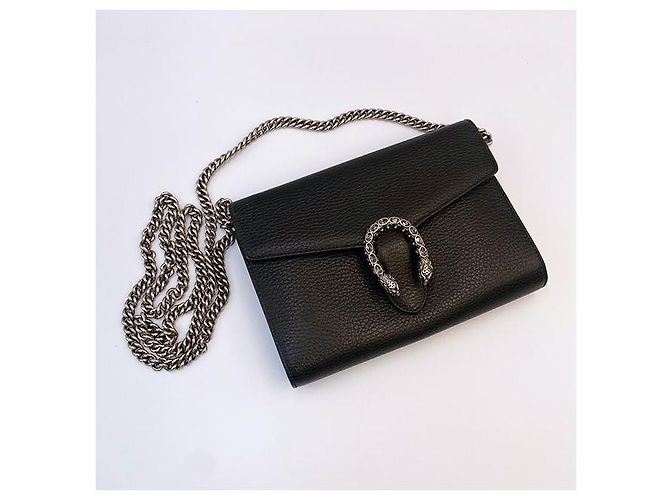 Gucci Mini borsa a tracolla WOC Dionysus nera Nero - vista 9