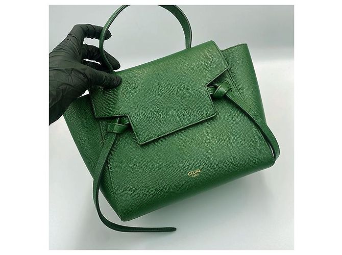 Belt Bag Céline Borsa Tote Nano Verde - vista 6