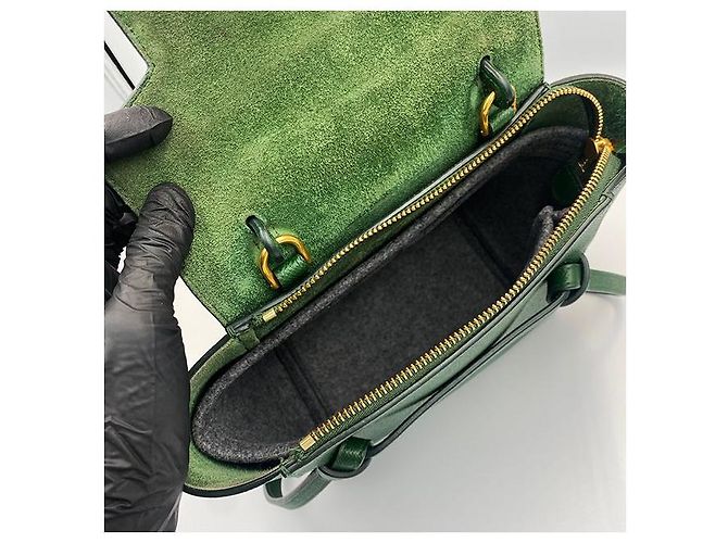Belt Bag Céline Borsa Tote Nano Verde - vista 8