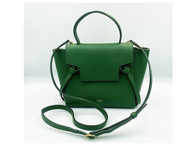 Belt Bag Céline Borsa Tote Nano Verde - vista 9