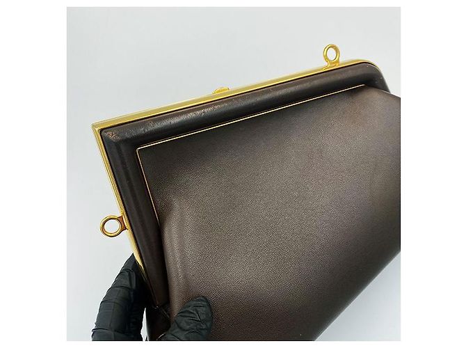 Fendi Piccola borsa a spalla in nappa marrone - vista 6