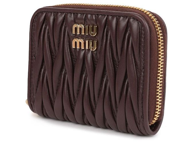 Miu Miu Portafoglio in pelle nappa Marrone - vista 4