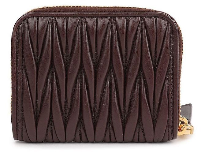 Miu Miu Portafoglio in pelle nappa Marrone - vista 5
