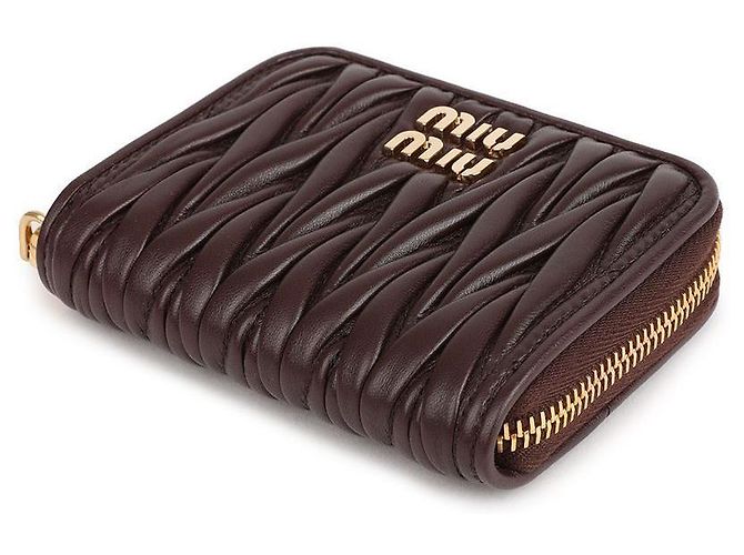 Miu Miu Portafoglio in pelle nappa Marrone - vista 6