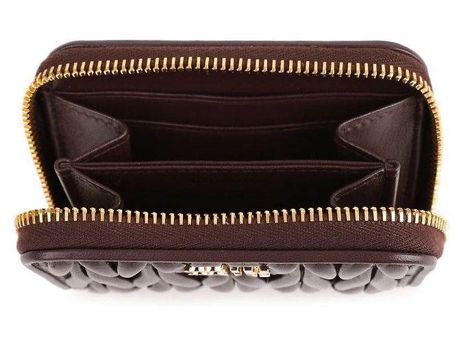 Miu Miu Portafoglio in pelle nappa Marrone - vista 7