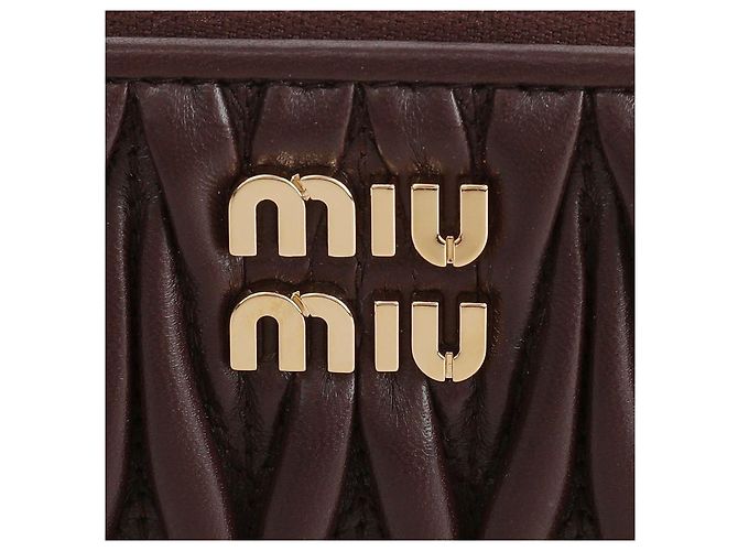 Miu Miu Portafoglio in pelle nappa Marrone - vista 9